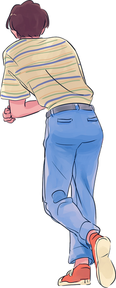 90s Anime Guy Leaning